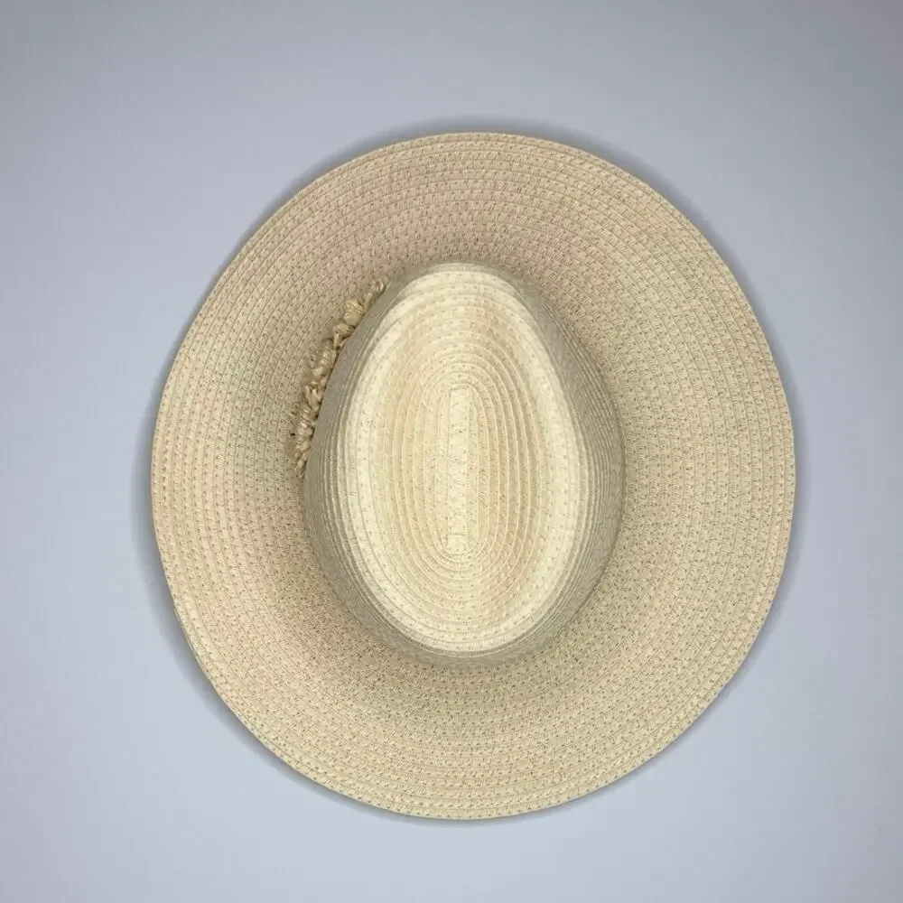 NWOT Janie and Jack Flower Straw Hat Kids 6-8yo